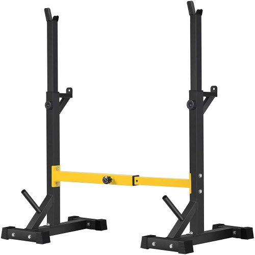 Heavy-Duty Adjustable Squat Rack with Barbell Storage | 500 lbs Capacity