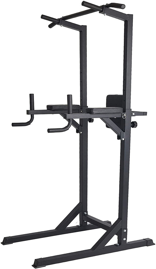 Power Tower Pull-Up Strength Training Dip Stand Workout Station